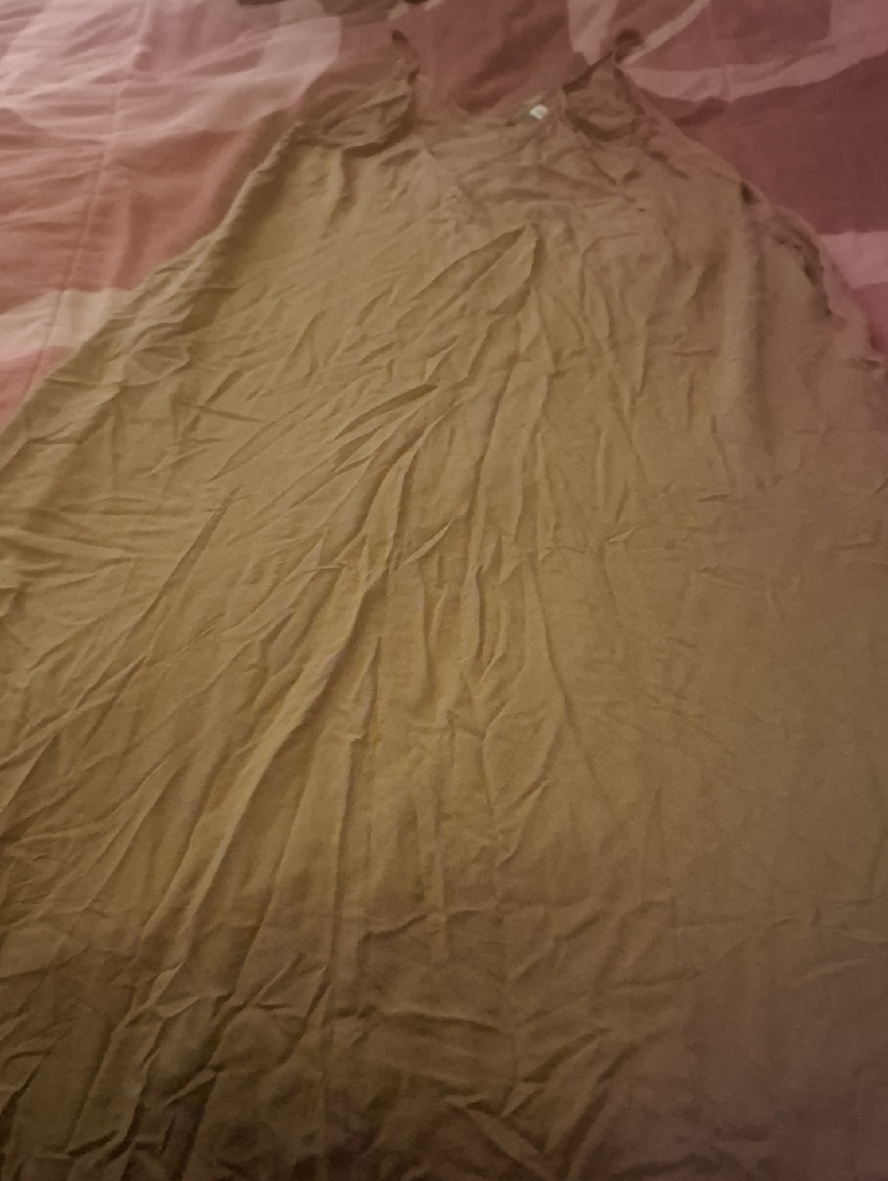 Zenana Outfitters Tan Slip Dress with Thin Straps